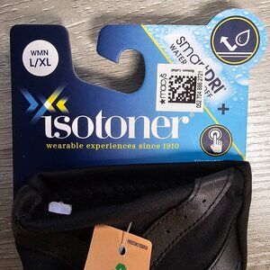 Isotoner Signature Water-Resistant Heritage Chevron Gloves Women's L/XL Black